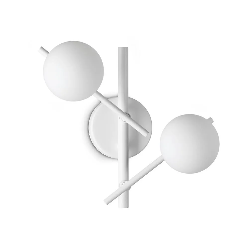 Netlighting Atlas Globe Wall Lights White 2x G9
