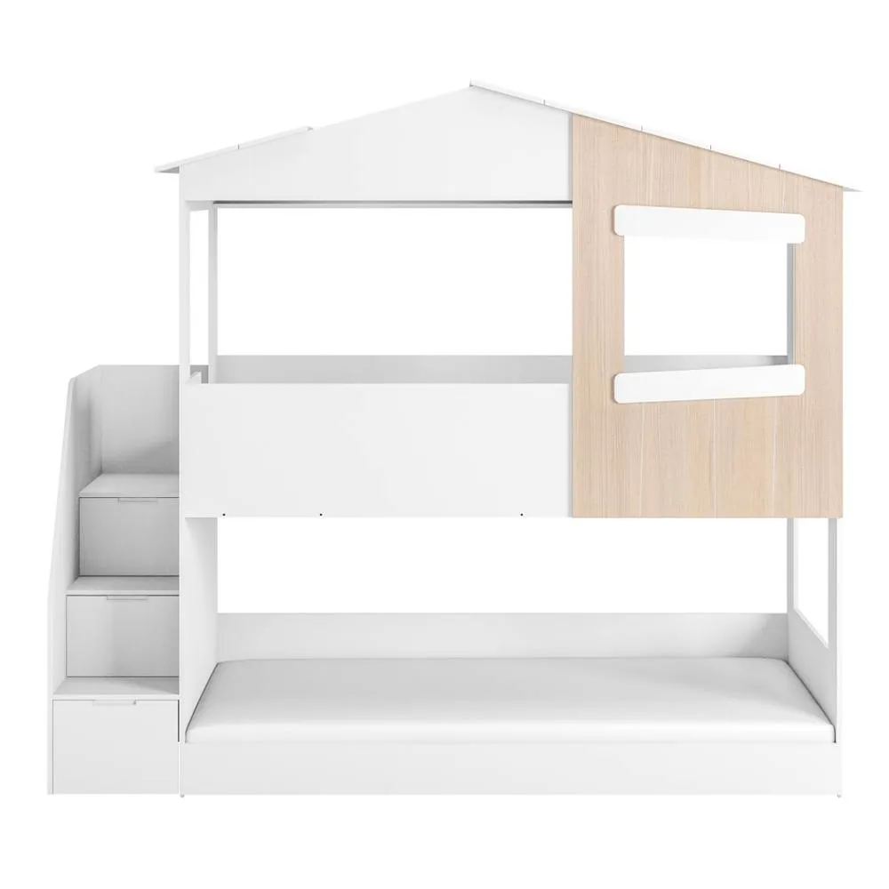 Flair Dreamland House Staircase Bunk Bed in White 6