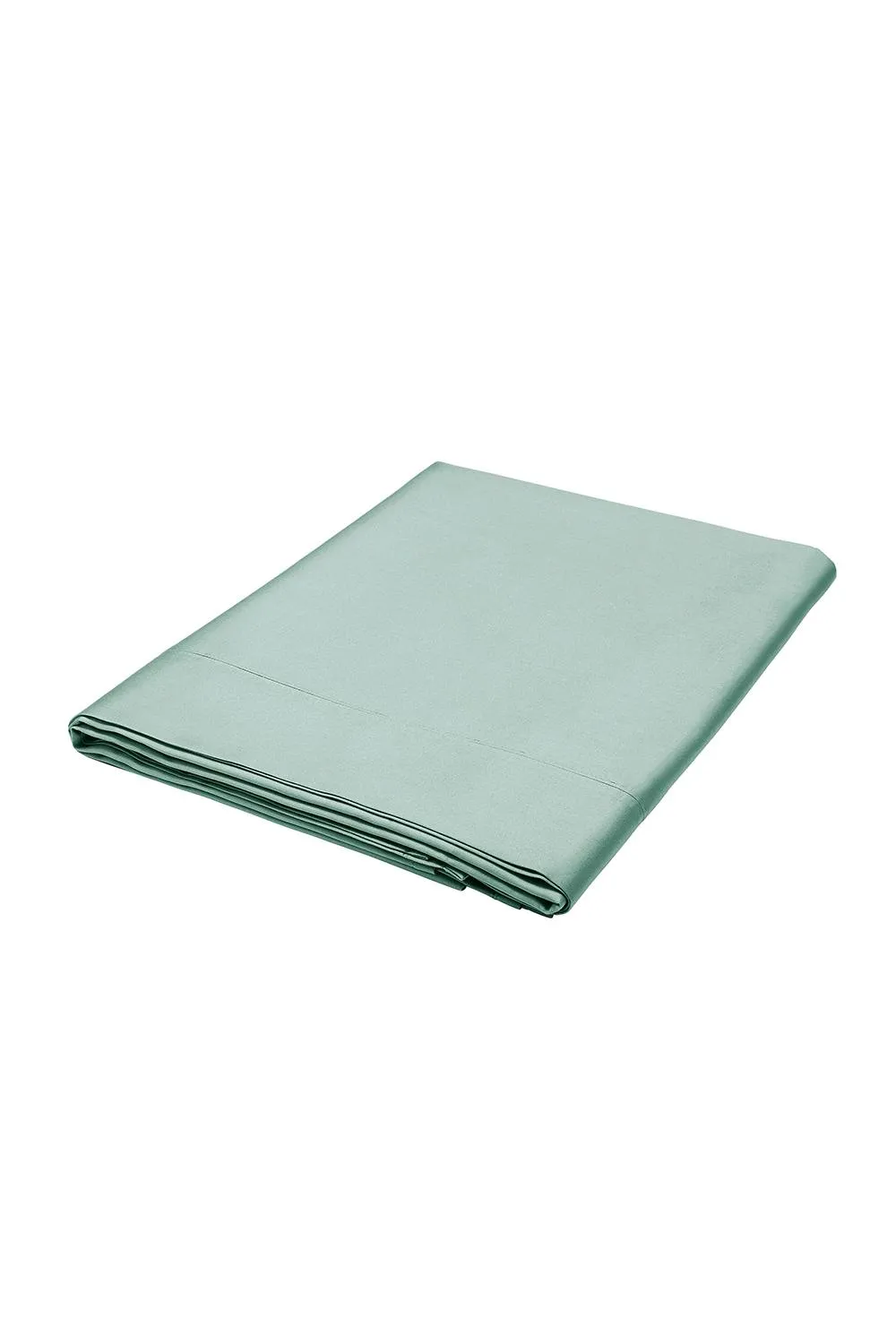 1951 'Luxury 400 Thread Count' Cotton Sateen Flat Sheet in Green