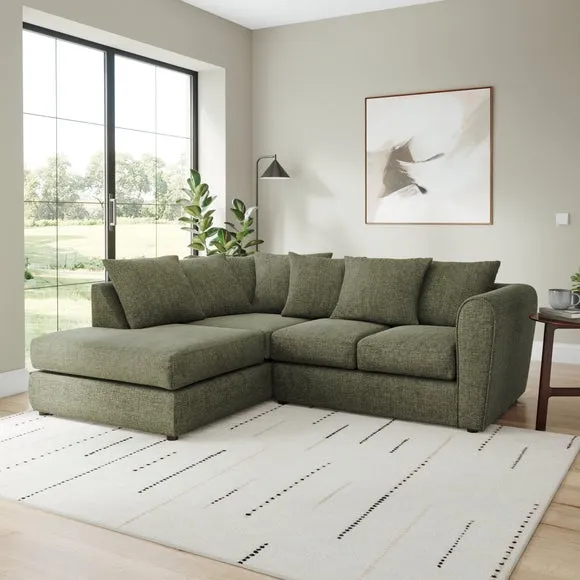 Blake Soft Texture Chenille Corner Chaise Sofa 1