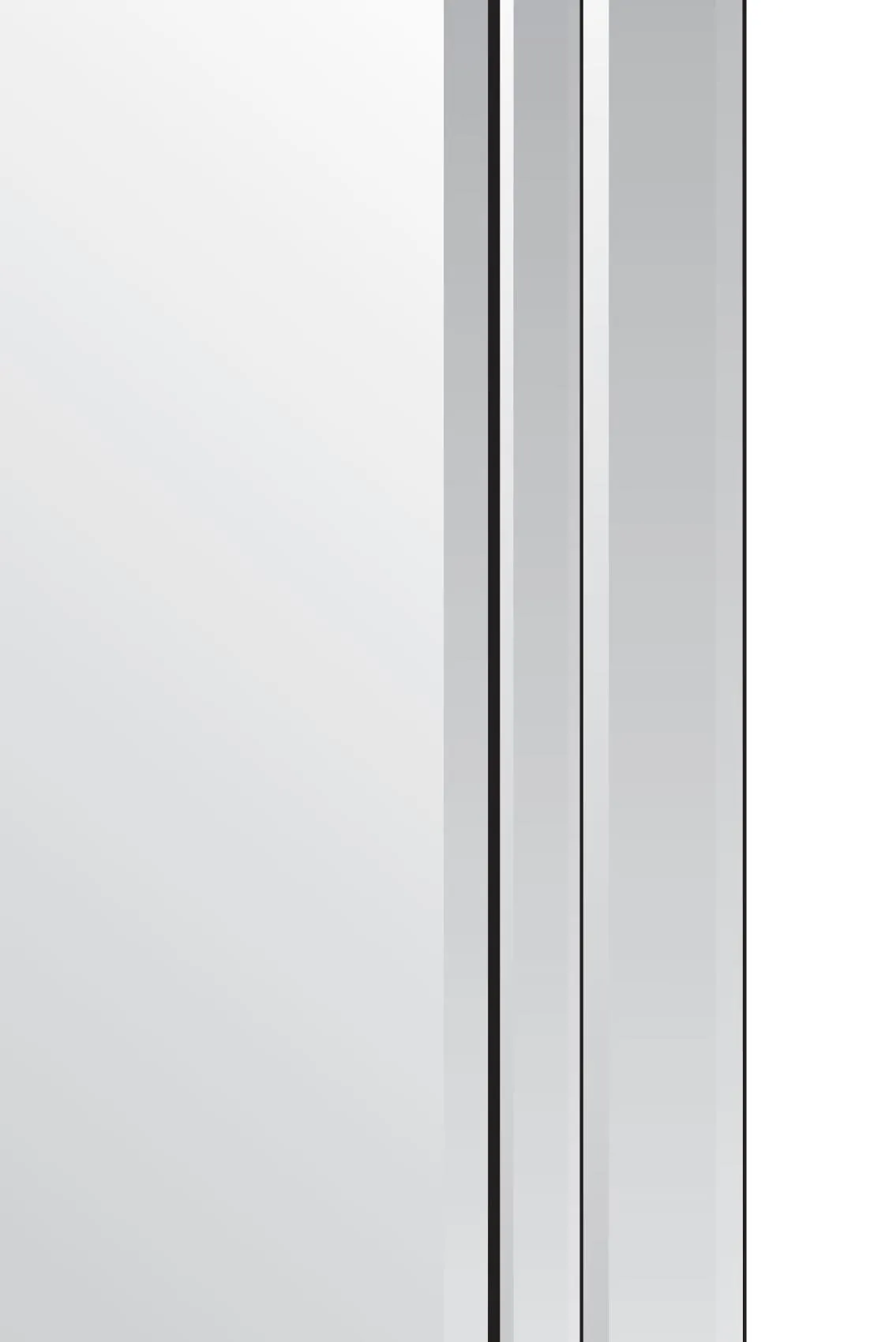 MirrorOutlet Cranbury All Glass Large Dress Mirror 120 x 80 CM in Silver 4