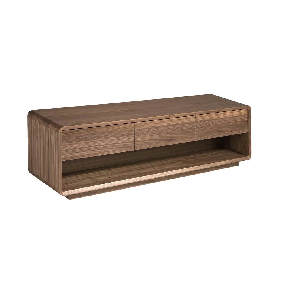 Angel Cerda Modern Walnut Veneer TV Unit