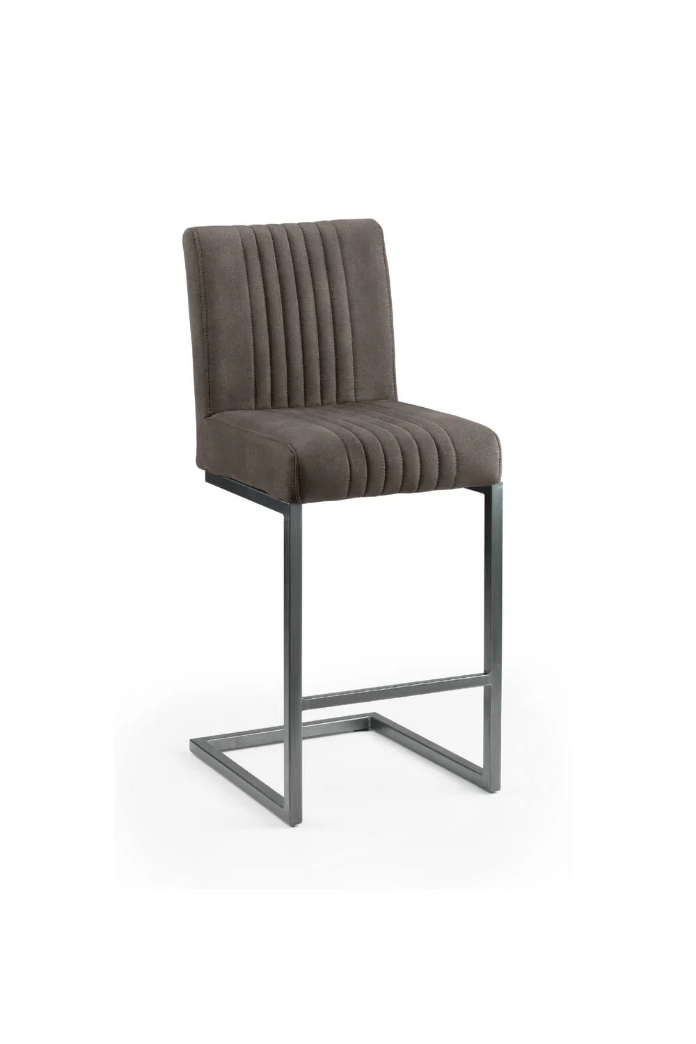 Julian Bowen Brooklyn Upholstered Bar Stool (Set of 2) in Grey 3