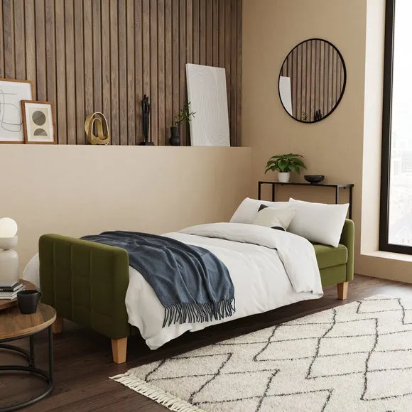 Harlow Velvet Storage Double Sofa Bed 2
