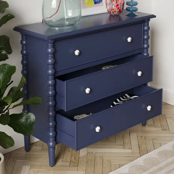 Pippin 3 Drawer Chest, Navy 2