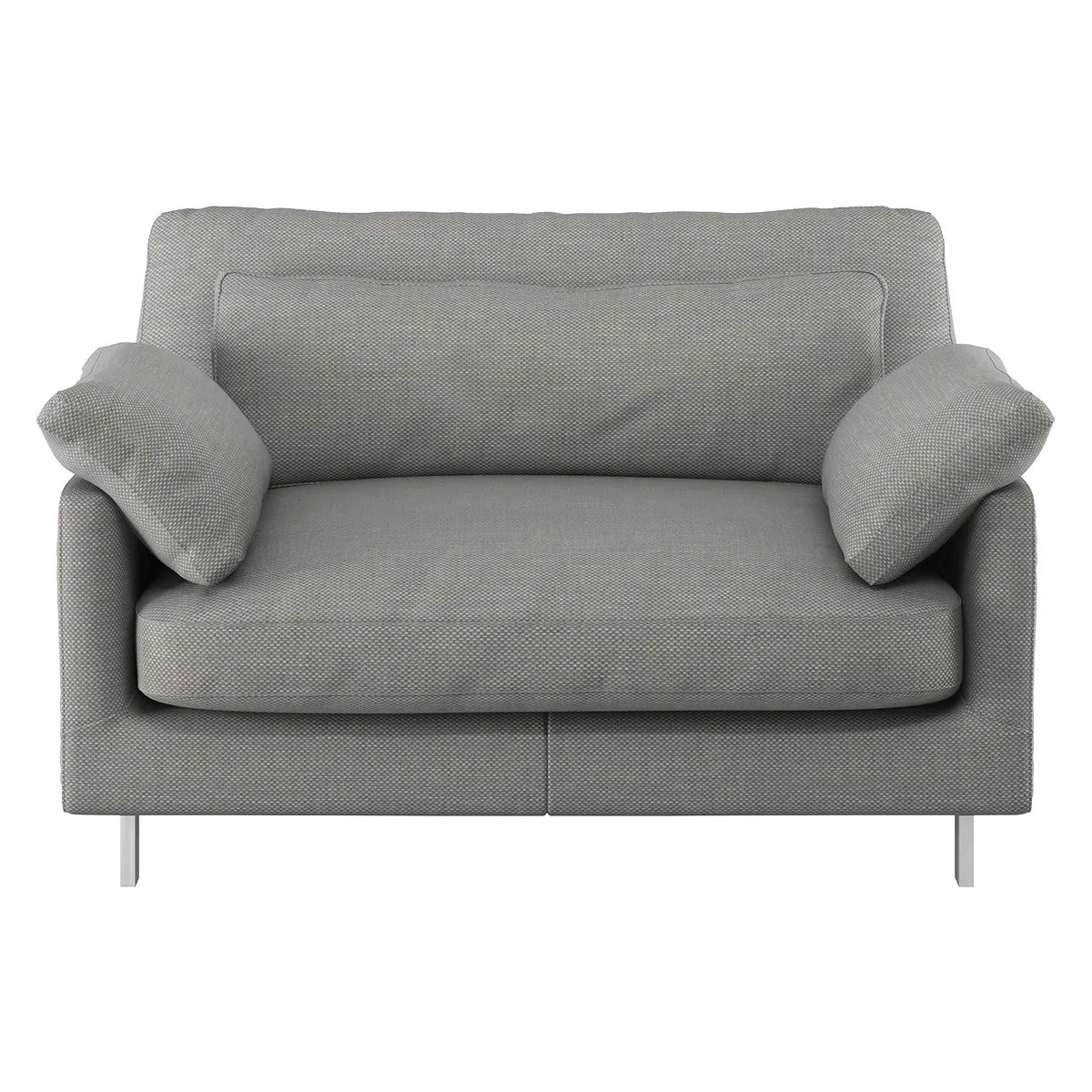 Habitat Cuscino Fabric Cuddle Chair - Light Grey