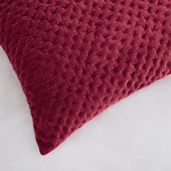 Dorma Genevieve Red Continental Square Pillowcase 2