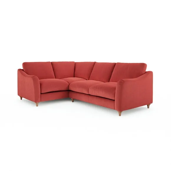 Hattie Matte Plush Velvet Corner Sofa 6