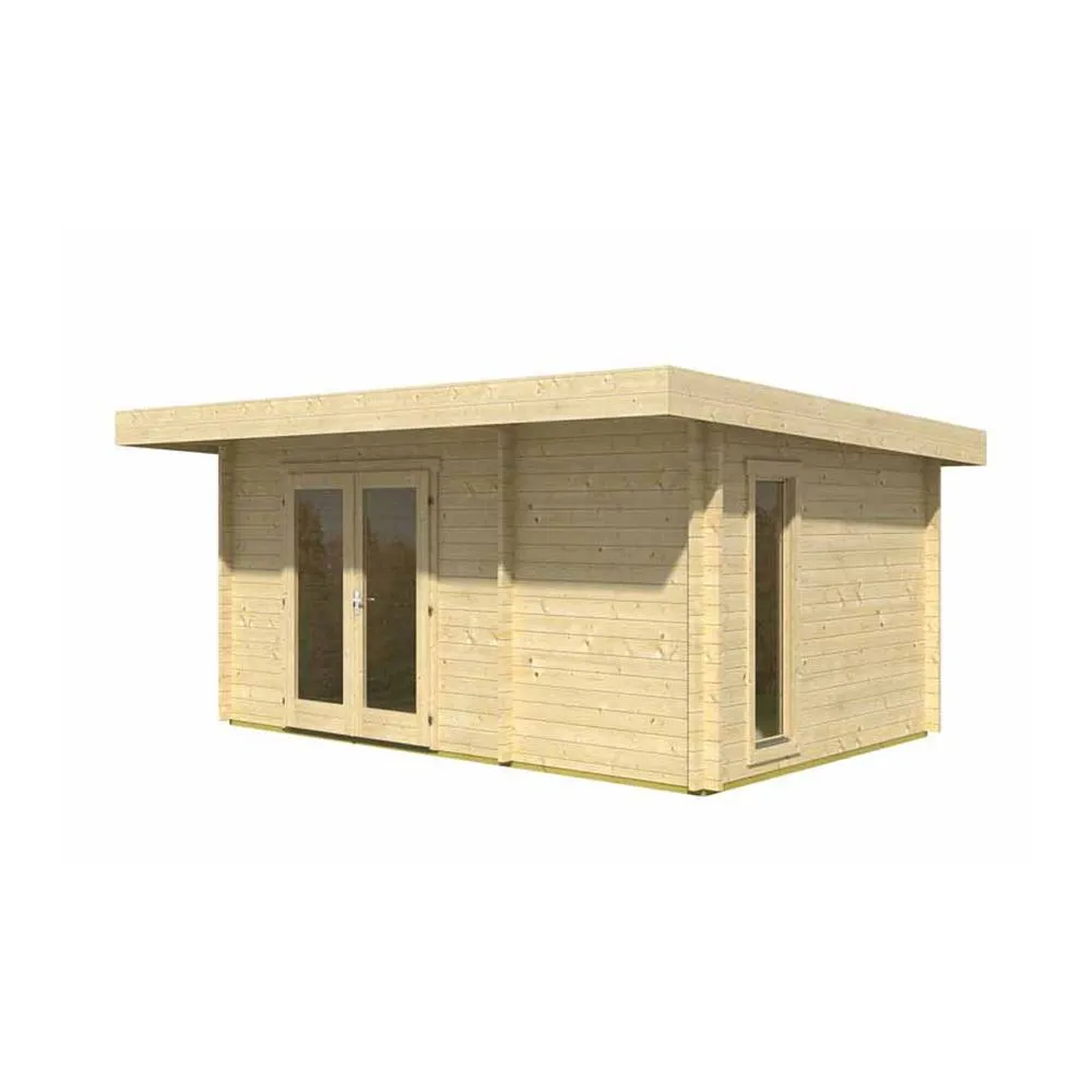 Lasita Maja Ltd Chameleon 44-Log Cabin, Garden Room, Home Office - L510xW410xH233.7 cm in Light Brown 3