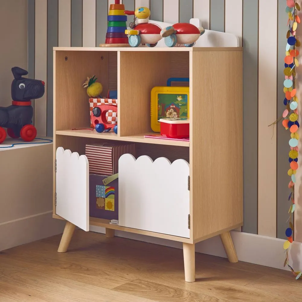 sweeek 2-shelf 2-door Bookcase in White 6