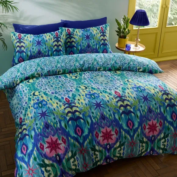 Matthew Williamson Ikat 100% Cotton Duvet Cover & Pillowcase Set 6