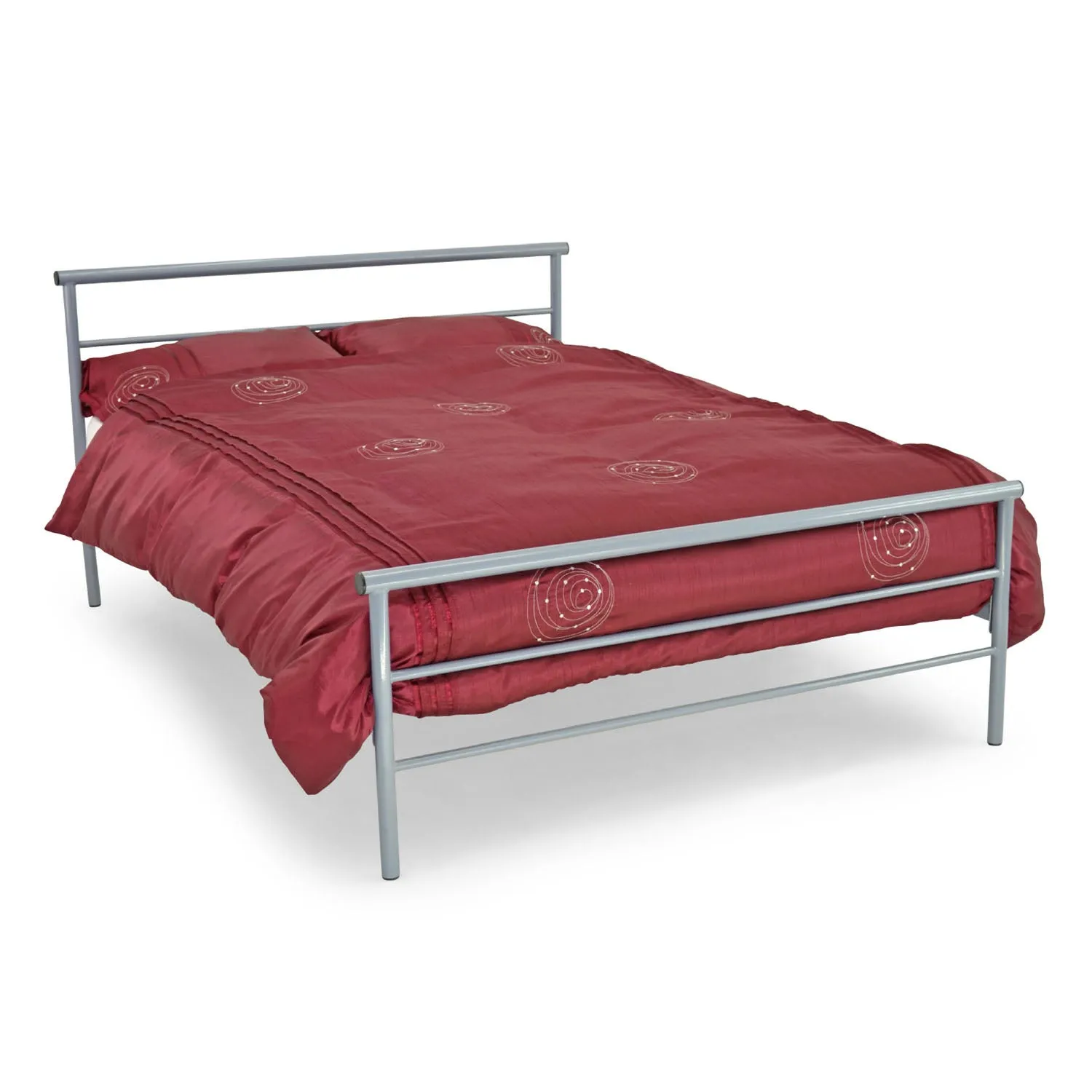 Contract Mesh Silver Metal Bed Frame Silver