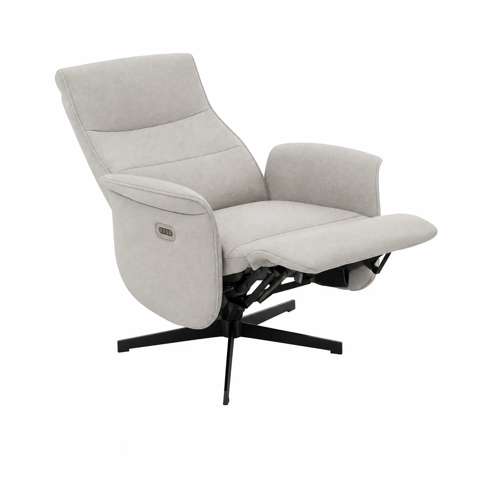 Uxbridge Electric Recliner Chair With Battery, Grey Leather | Barker & Stonehouse 2