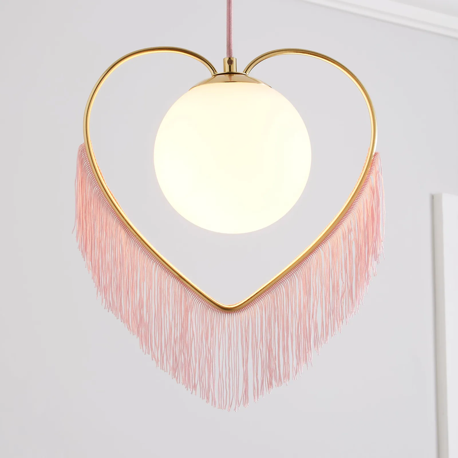 Heart Fringe Ceiling Fitting Gold