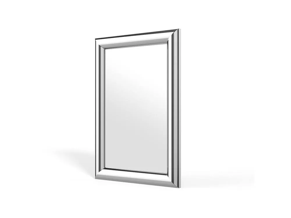 Vente-unique Rectangular Metal Wall Mirror - W. 80 X H. 120 Cm - Chrome - BORAYA in Silver 5