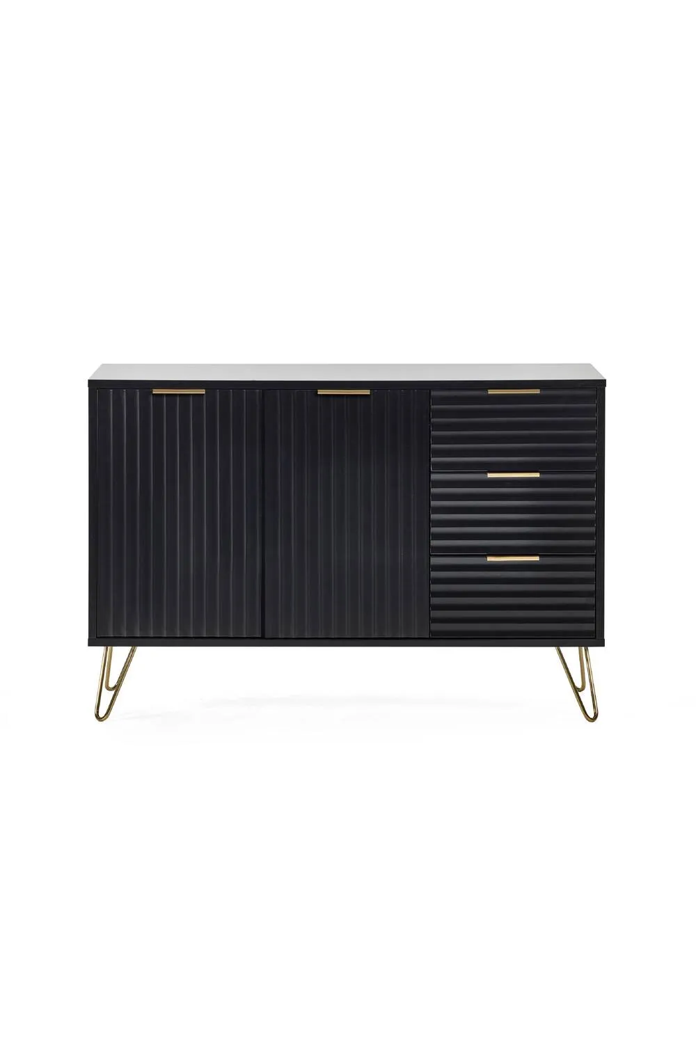 Julian Bowen Murano 2 Door 3 Drawer Sideboard in Black 3