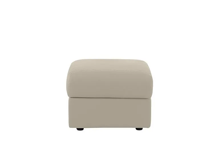 Pepino Leather Storage Footstool - Torello Tortora