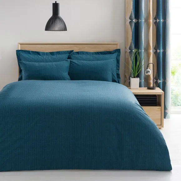 Elements Elijah Blue 100% Cotton Reversible Duvet Cover & Pillowcase Set 3