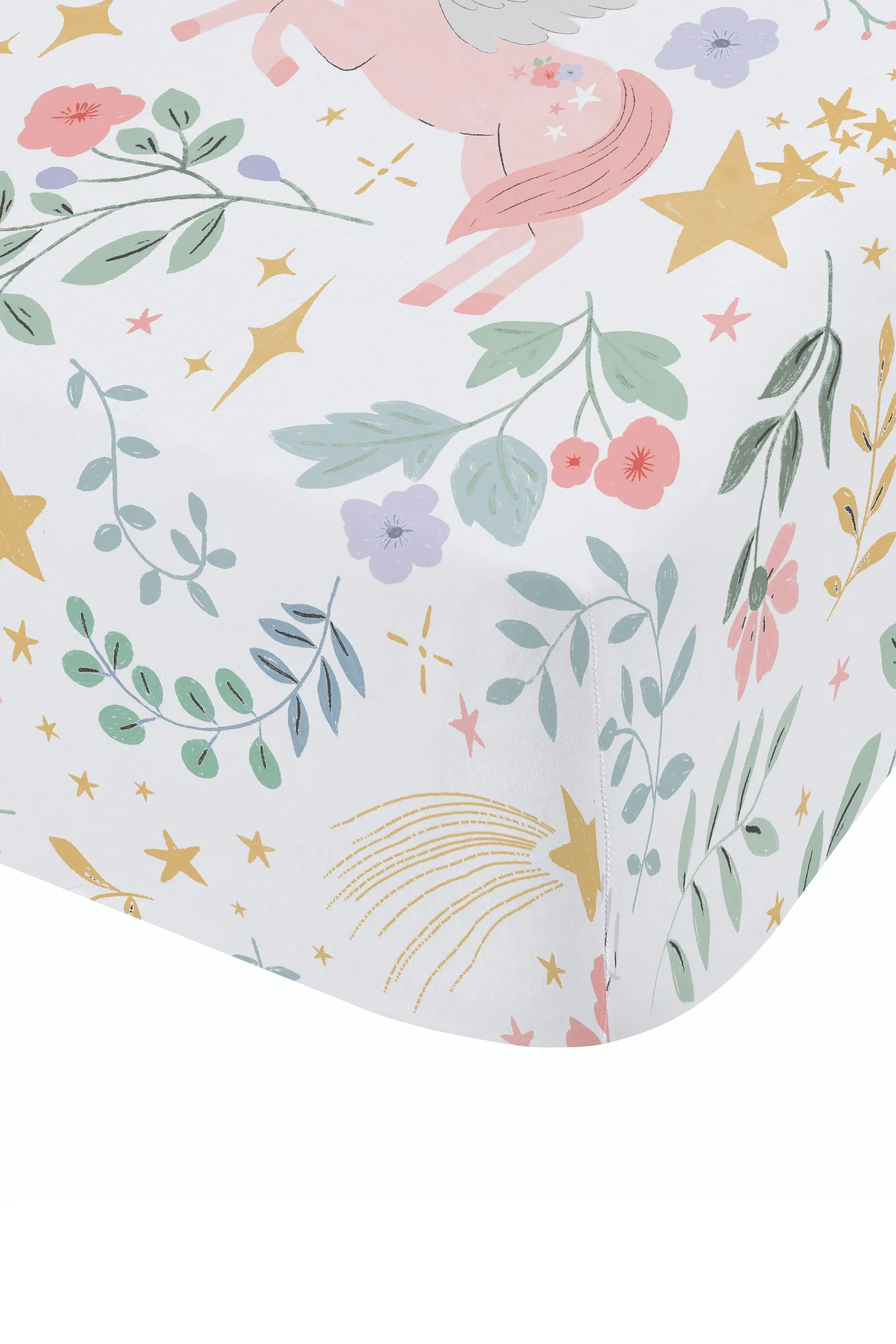 Catherine Lansfield 'Fairytale Unicorn' Fitted Sheet in White 2
