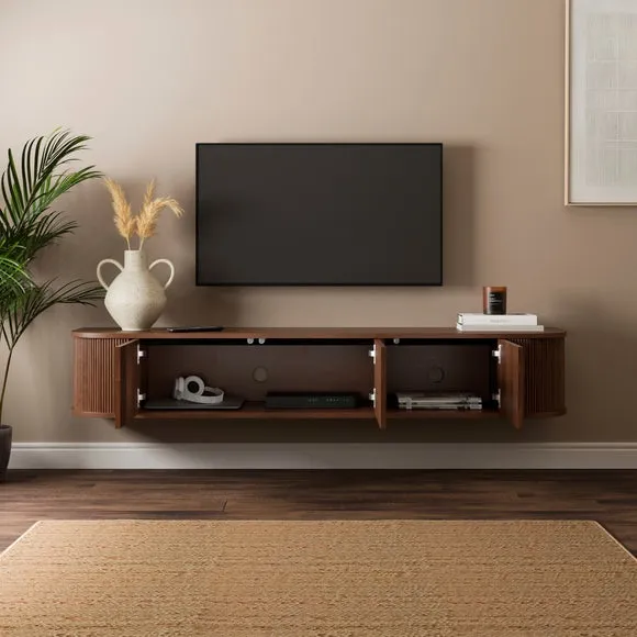 Mateo Wall Mounted TV Unit, Wood Effect 2
