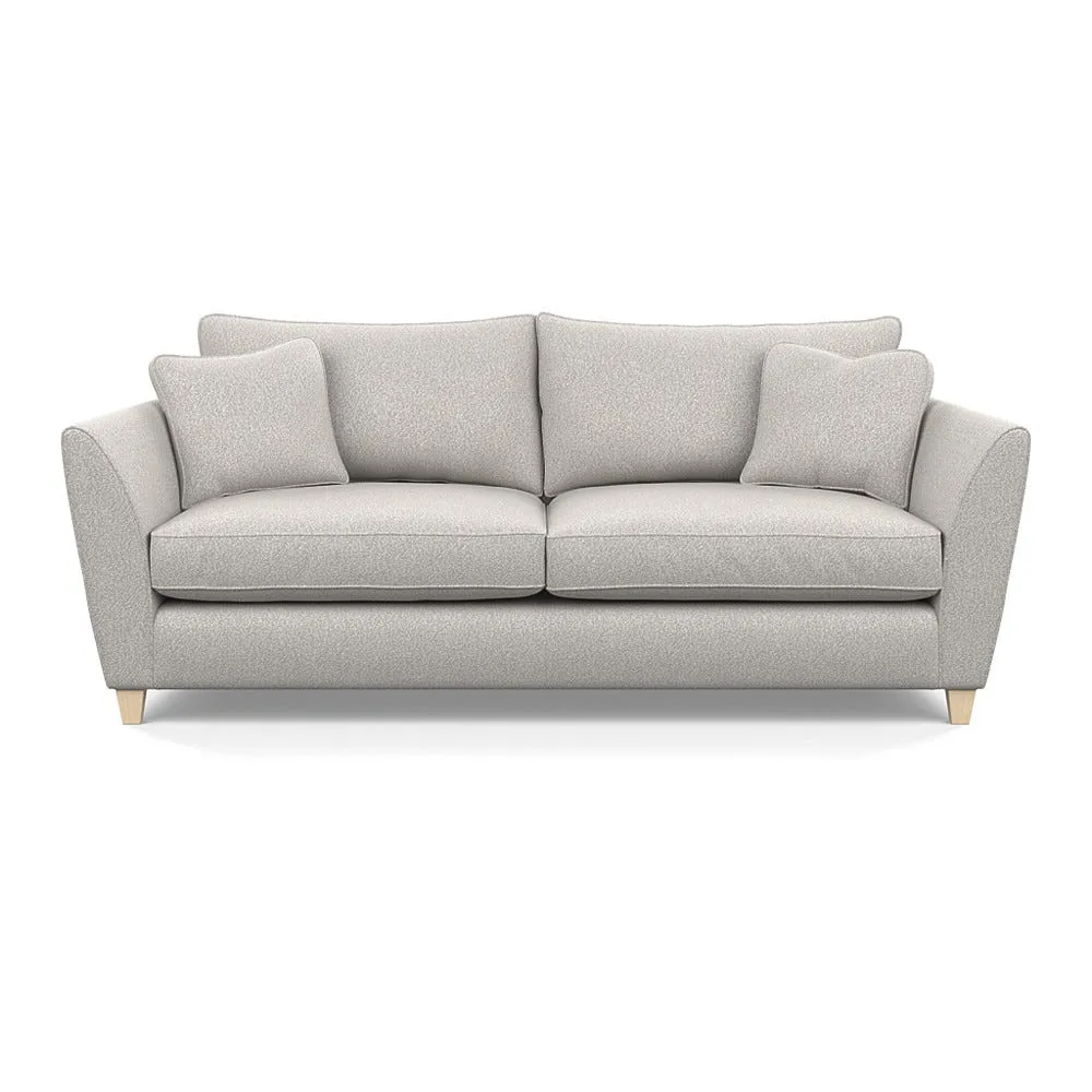 Heal's Torino 4 Seater Sofa Chunky Boucle Ecru Natural Feet