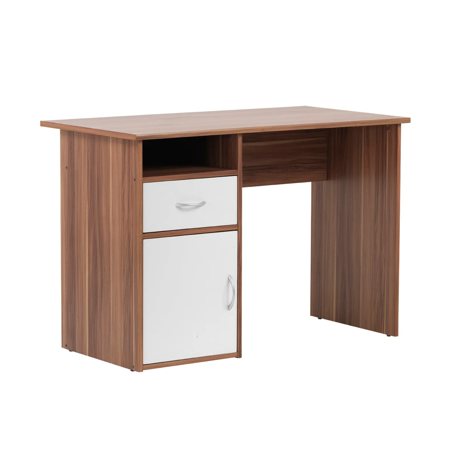 Hastings Desk - Walnut & White Brown/White