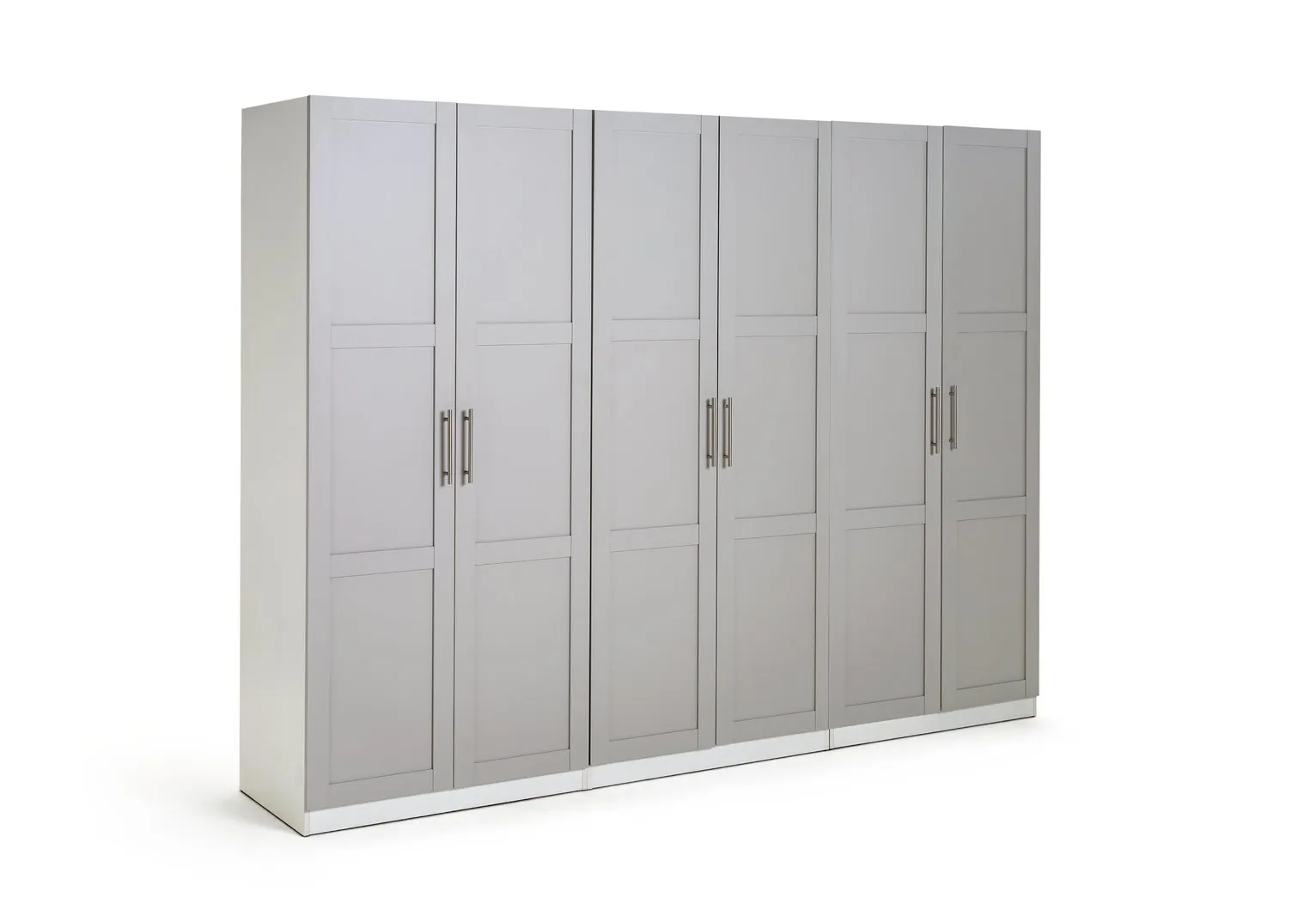 Habitat Munich 6 Door Framed Wardrobe - Grey