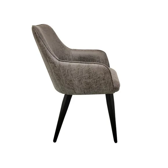 Indus Valley Set of 2 Logan Dining Chairs, Faux Leather 4