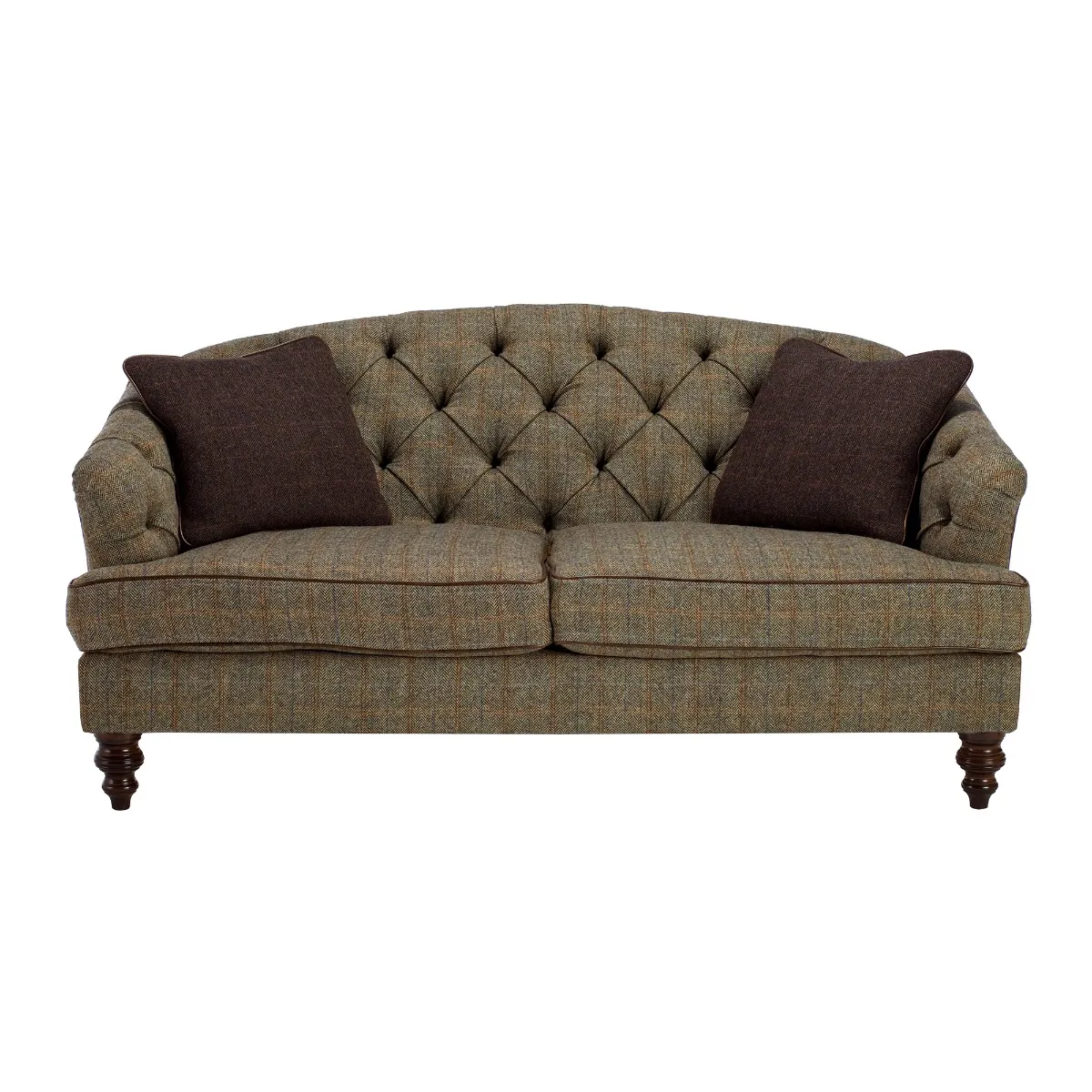 Harris Tweed Dalmore Petit Sofa Bracken Herringbone - Barker & Stonehouse