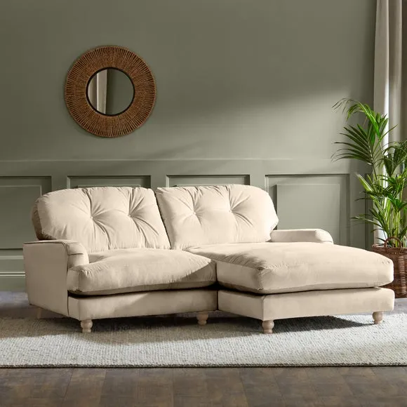 Martha Vintage Velvet Corner Chaise 2
