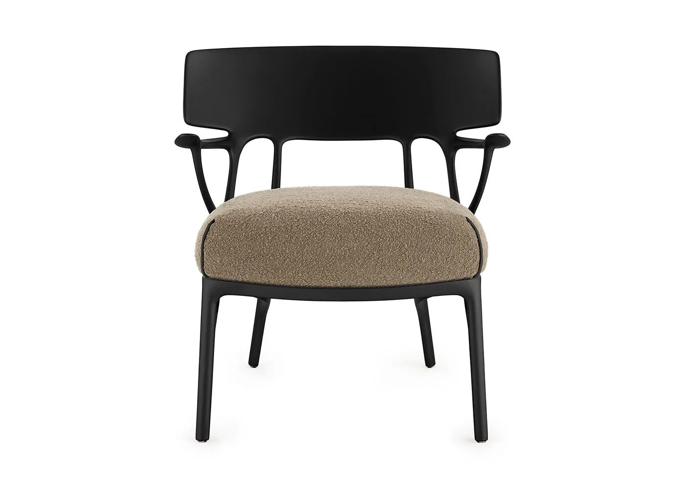 Kartell A.I. Lounge Boucle Black & Dove Grey 1