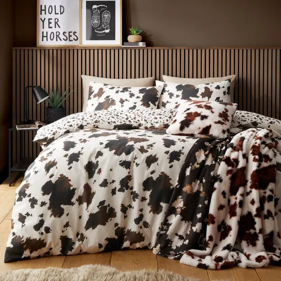 Fusion Cow Print Fleece Throw Blanket 4