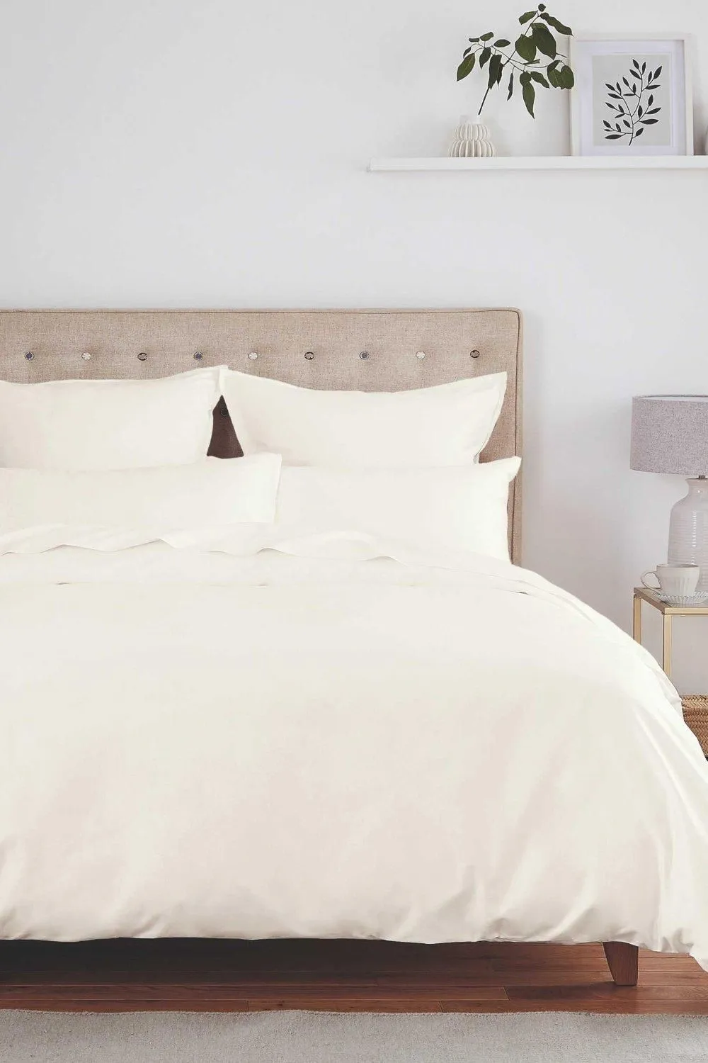 Murmur ' 250TC Plain Dye' Duvet Cover in Ivory