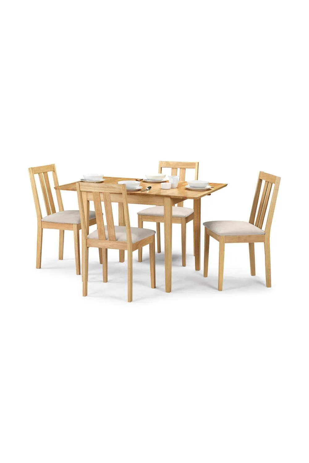 Julian Bowen Rufford Square to Rectangular Extending 4 Seater Dining Table in Natural 6