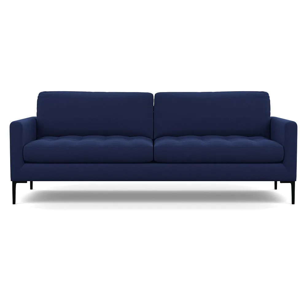 Heal's Eton 4 Seater Sofa Melton Wool New Navy Black Feet 1