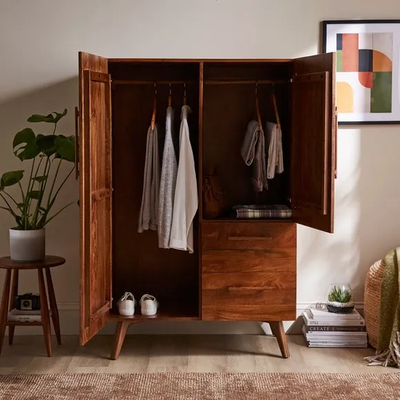 Maxton Small Wardrobe, Mango Wood 2