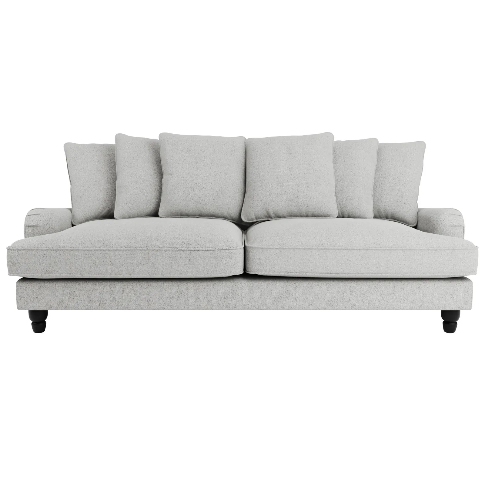 Beatrice Boucle Scatter Back 4 Seater Sofa Grey