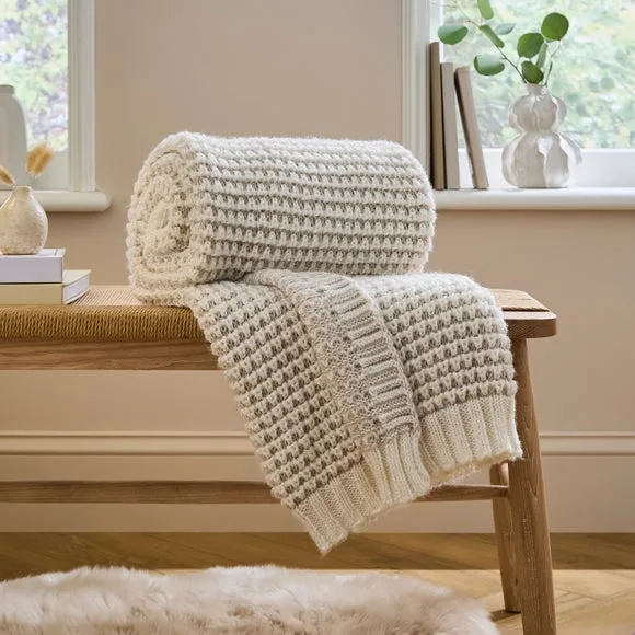 Waffle Knit Throw Blanket