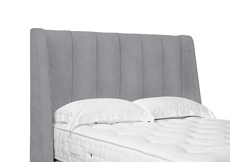 Artisan Collection Alden High Floor Standing Headboard - Double - Aston Silver