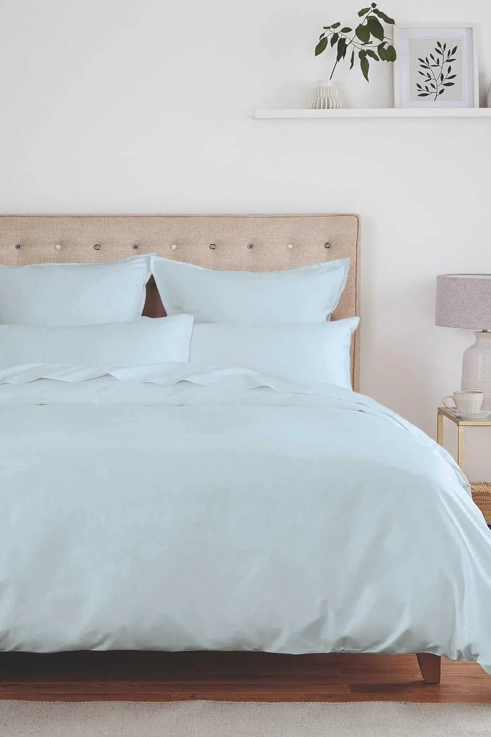 Murmur ' 500TC' Plain Dye Fitted Sheet in Blue 3