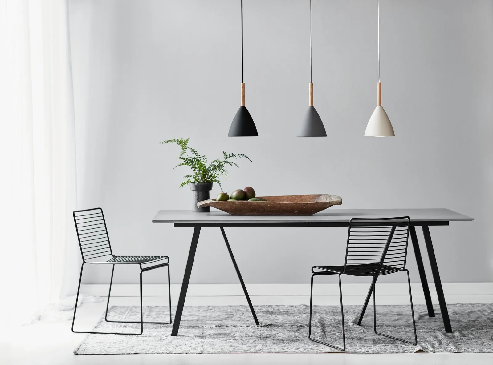 Nordlux Pure Grey Metal Dining Room E27 3