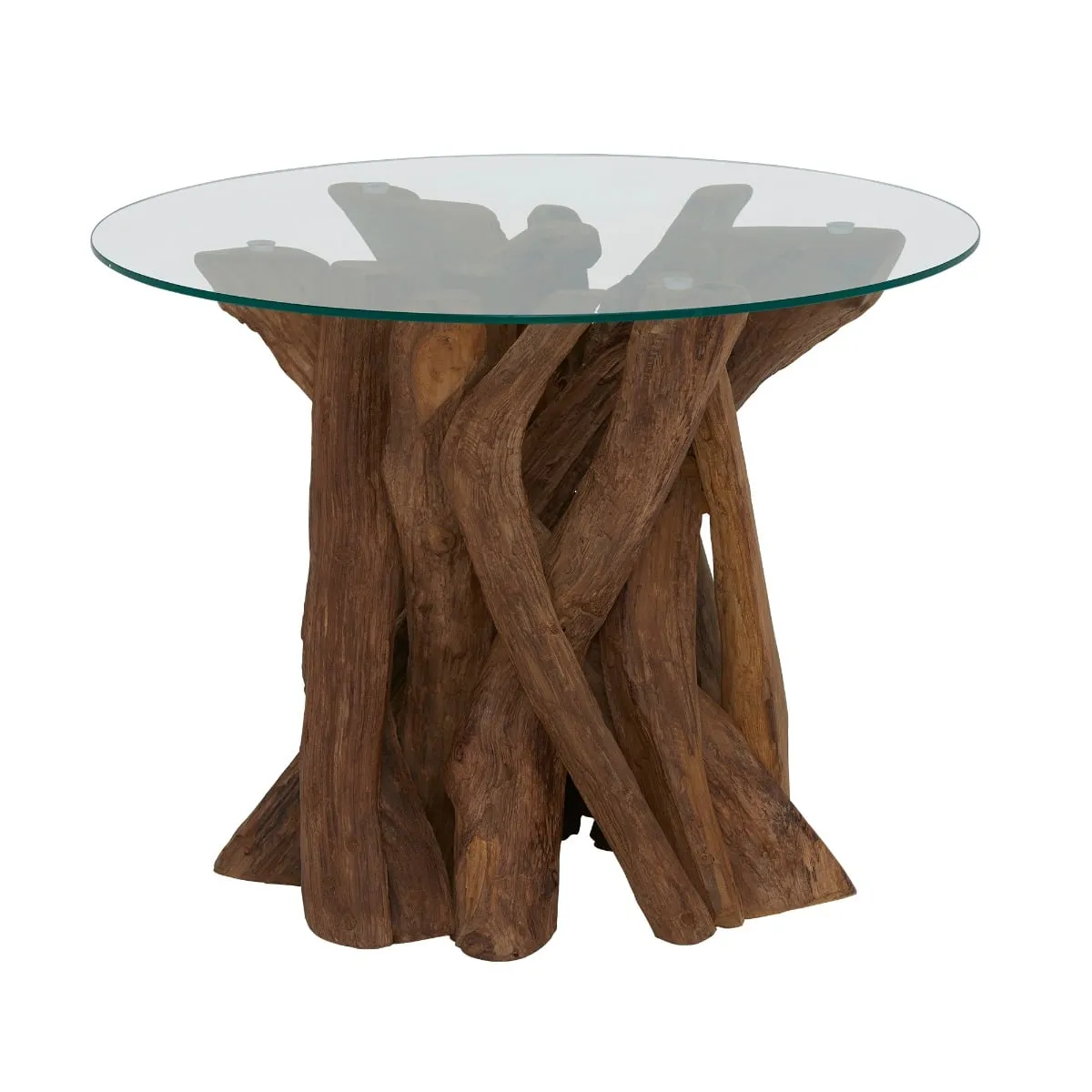 Whinfell Round Lamp Table, Round, Brown Glass | Barker & Stonehouse 5