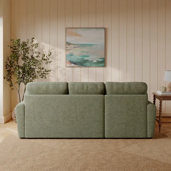 Milton Textured Chenille Corner Chaise Sofa 2