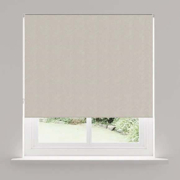 Luxe Feather Silver Blackout Roller Blind 3