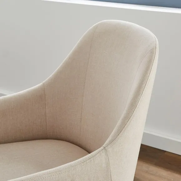 Eddie Carver Dining Chair, Luna Fabric 4