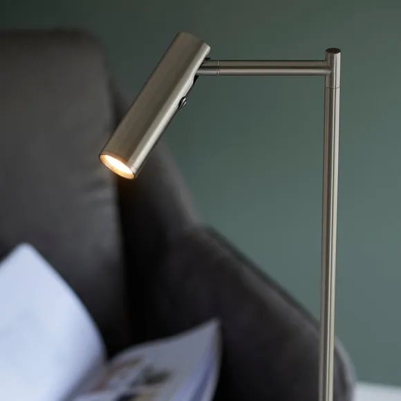 Endon Collection Dedicated LED Reader Task Floor Lamp Satin Nickel, Grey 3
