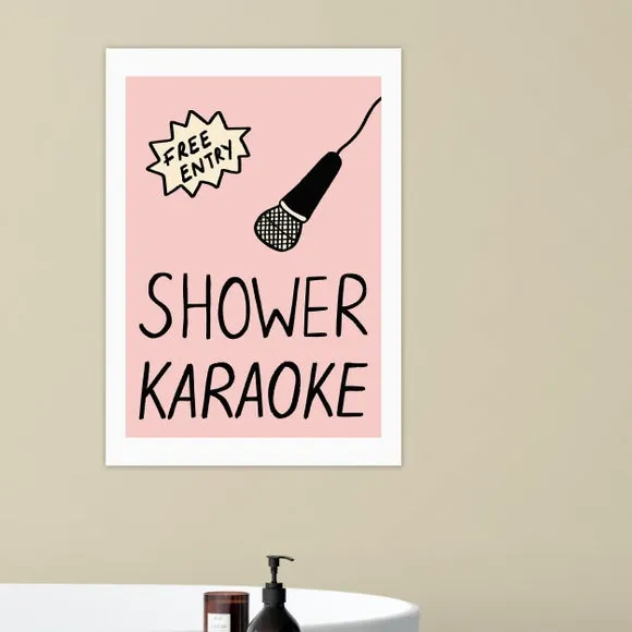 East End Prints Shower Karaoke Print 1
