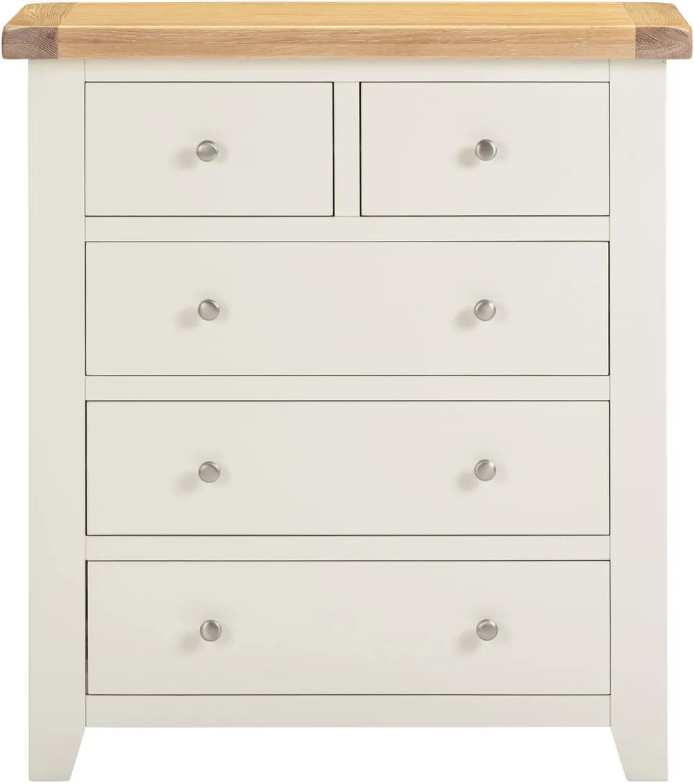 Seconique Windsor 3+2 Drawer Chest (Fully Assembled) in Ivory 3