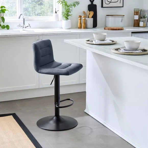Jango Height Adjustable Bar Stool, Faux Leather 1