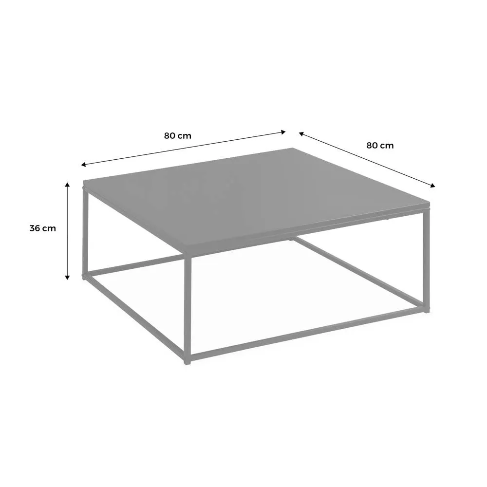 sweeek Industrial Black Metal Coffee Table 5